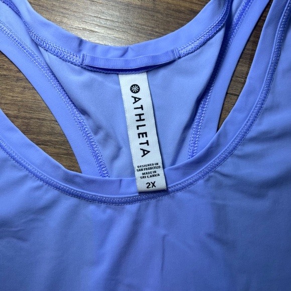 Athleta Women's Ultimate Train Tank Top Blue Racerback Athletic Performance  2XL - Picture 3 of 10